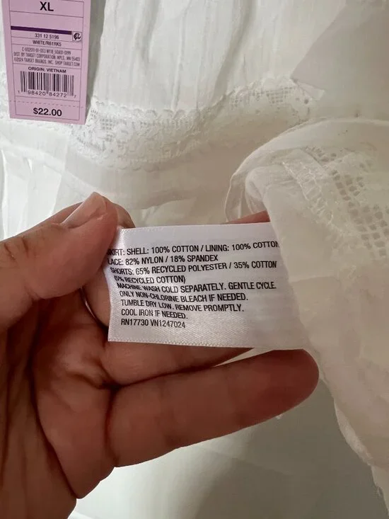 NWT XL White Skort with Lace, Wild Fable - Picture 8 of 11